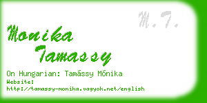 monika tamassy business card