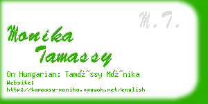 monika tamassy business card